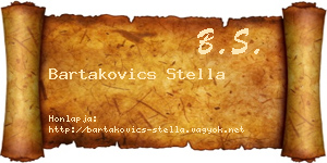 Bartakovics Stella névjegykártya